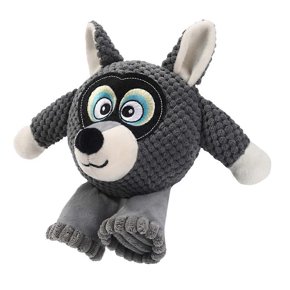 Squeaky Chew Toys for Dog Adorable Molar Toy Pet Accessory Indoor Play Grey 28X21.5X12CM Teeth Cleaning 1Pack