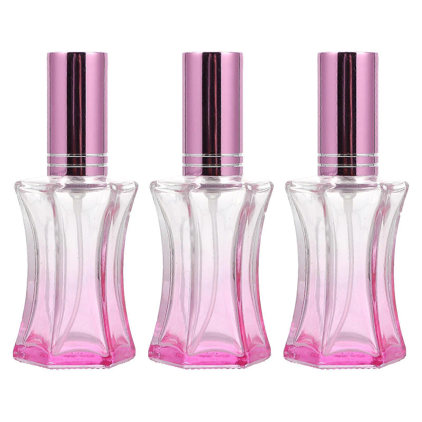 Glass Perfume Spray Bottles for Storage 3Pcs 20ml Pink Design