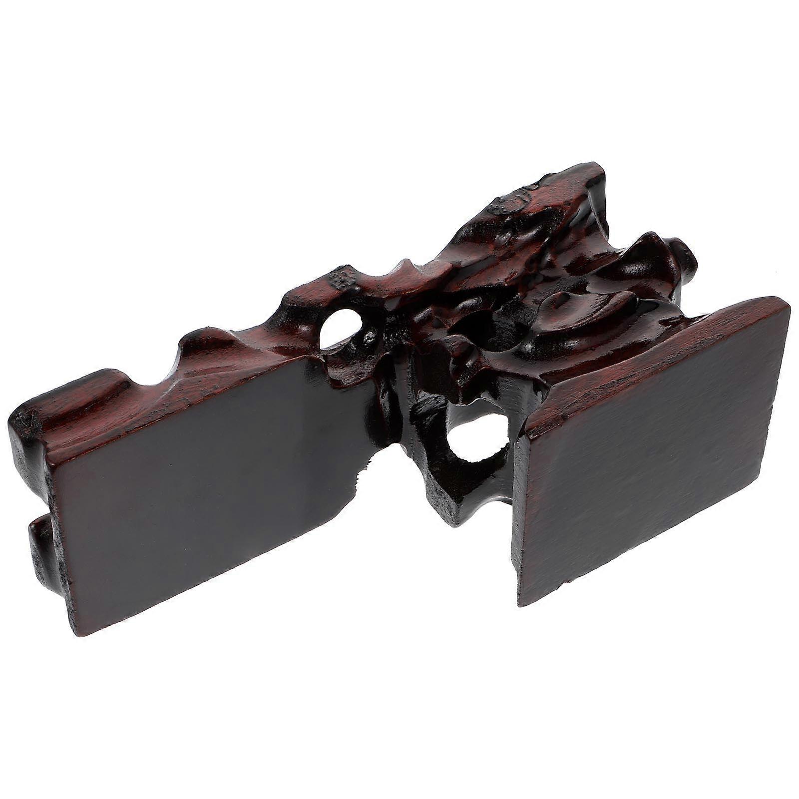 Decorative Plate Stand Chinese Style Wood Display Stand Shop Use 1Pack