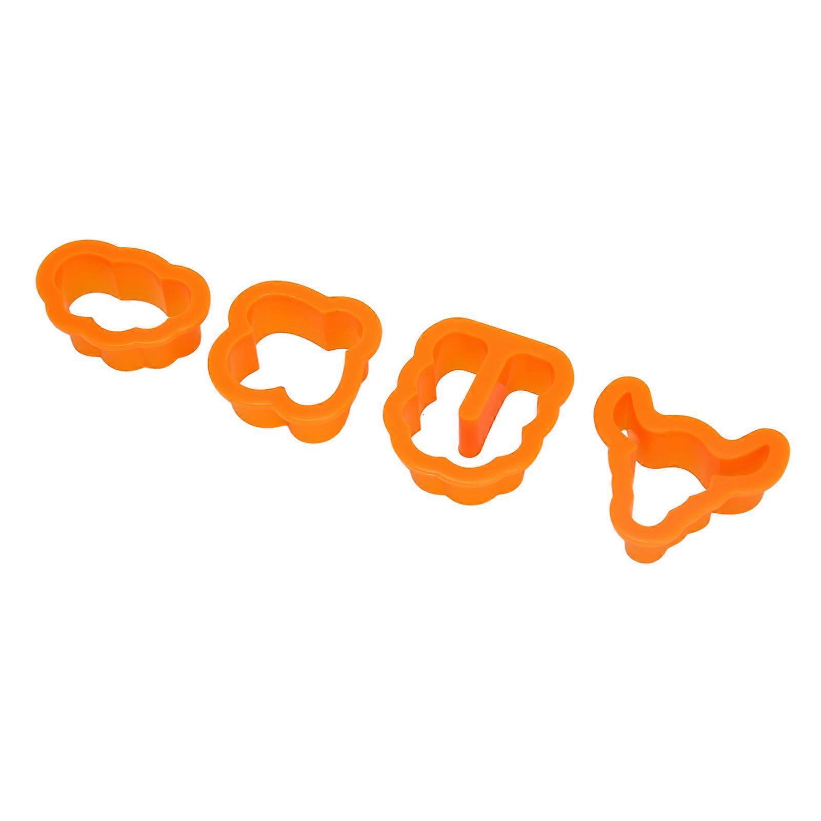Clay Cutters Set Orange 25 PCS Comfortable Hand Grip Different Shapes Plastic Small Earrings Tool for Craft Decoration