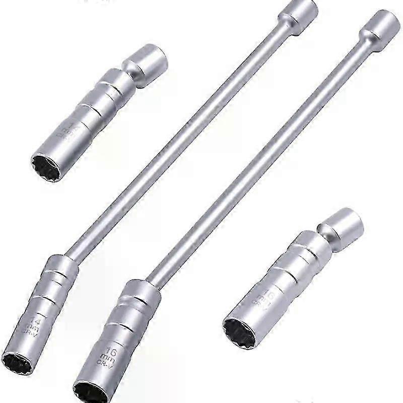 14/16mm Spark Plug Socket Wrench Magnetic 12 Angle Spark Plug Removal Tool Thin Wall 3/8 Drive Sockets Car Repairing Tool