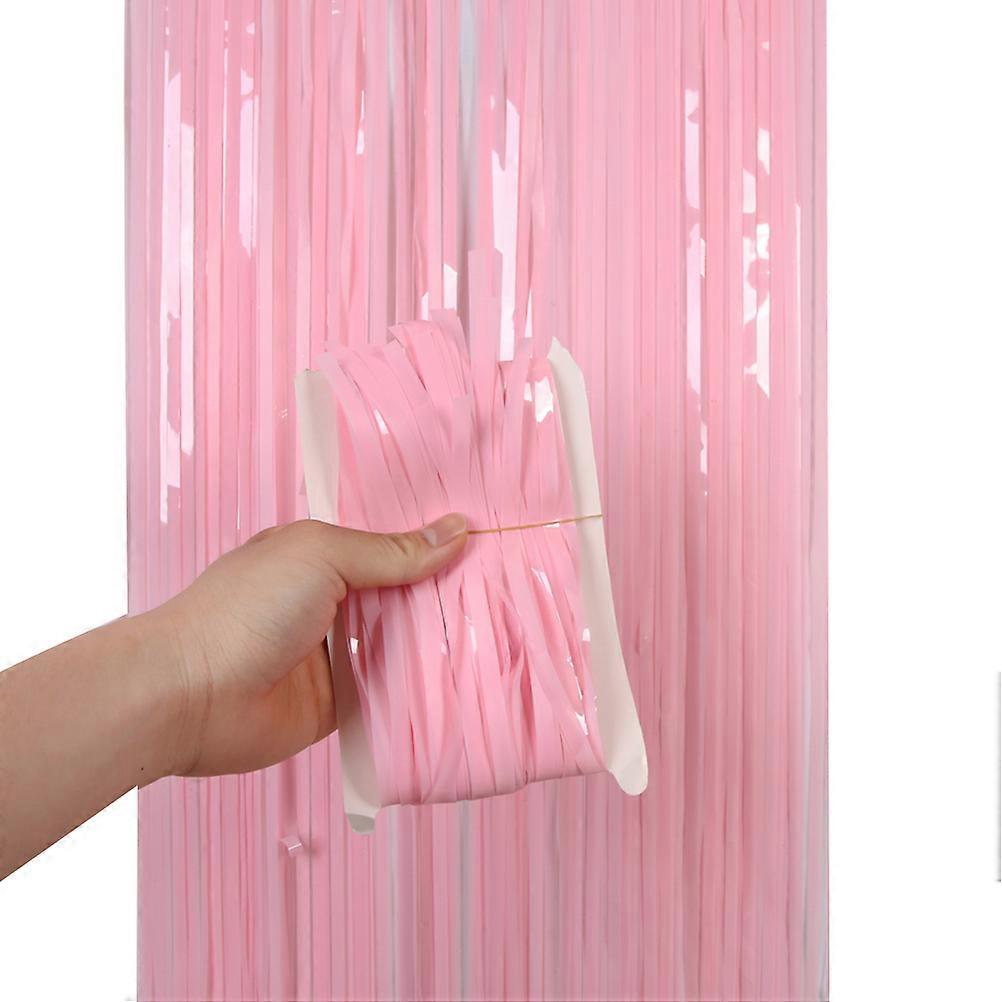 Macaron Tassel Table Skirt for Party Decoration Pink