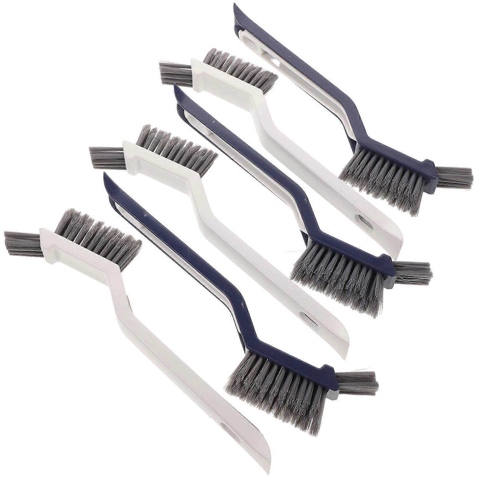 6pcs Crevice Brush for Tile Floor Cleaning, Ergonomic Handle with Stiff Bristles for Stubborn Dirt, Household Bathroom Use