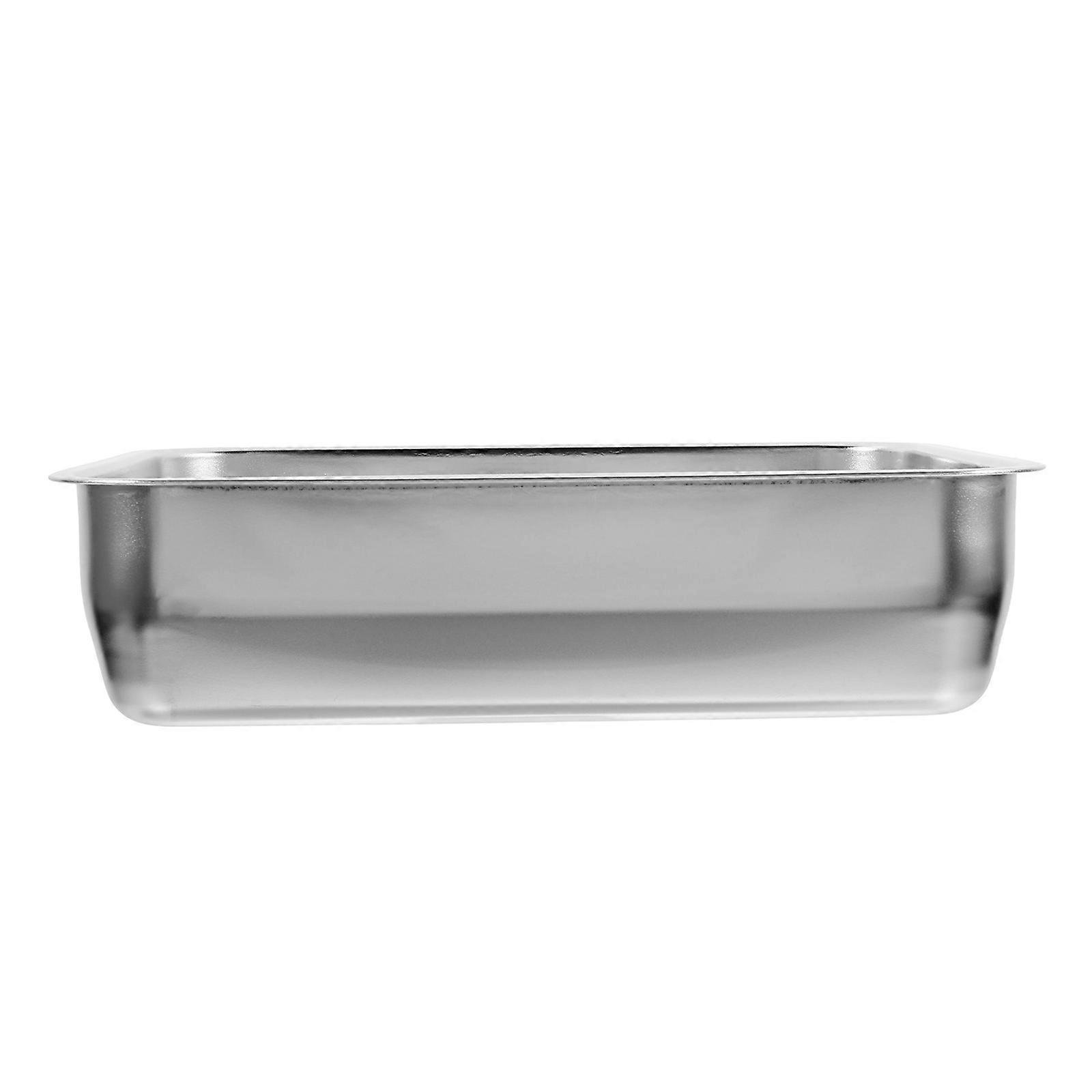 Stainless Steel Rectangular Roasting Tray with Handles for Home, Restaurant, and Hotel Use – Easy to Clean & Portable Food Serving Dish