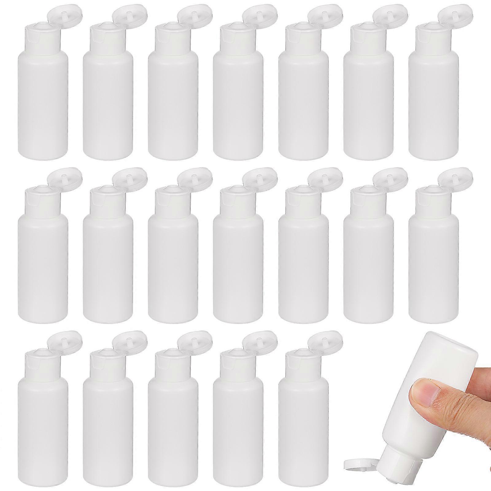 Portable Travel Bottles for Lotion and Shampoo in White Color Made of Durable PE Material 30ml