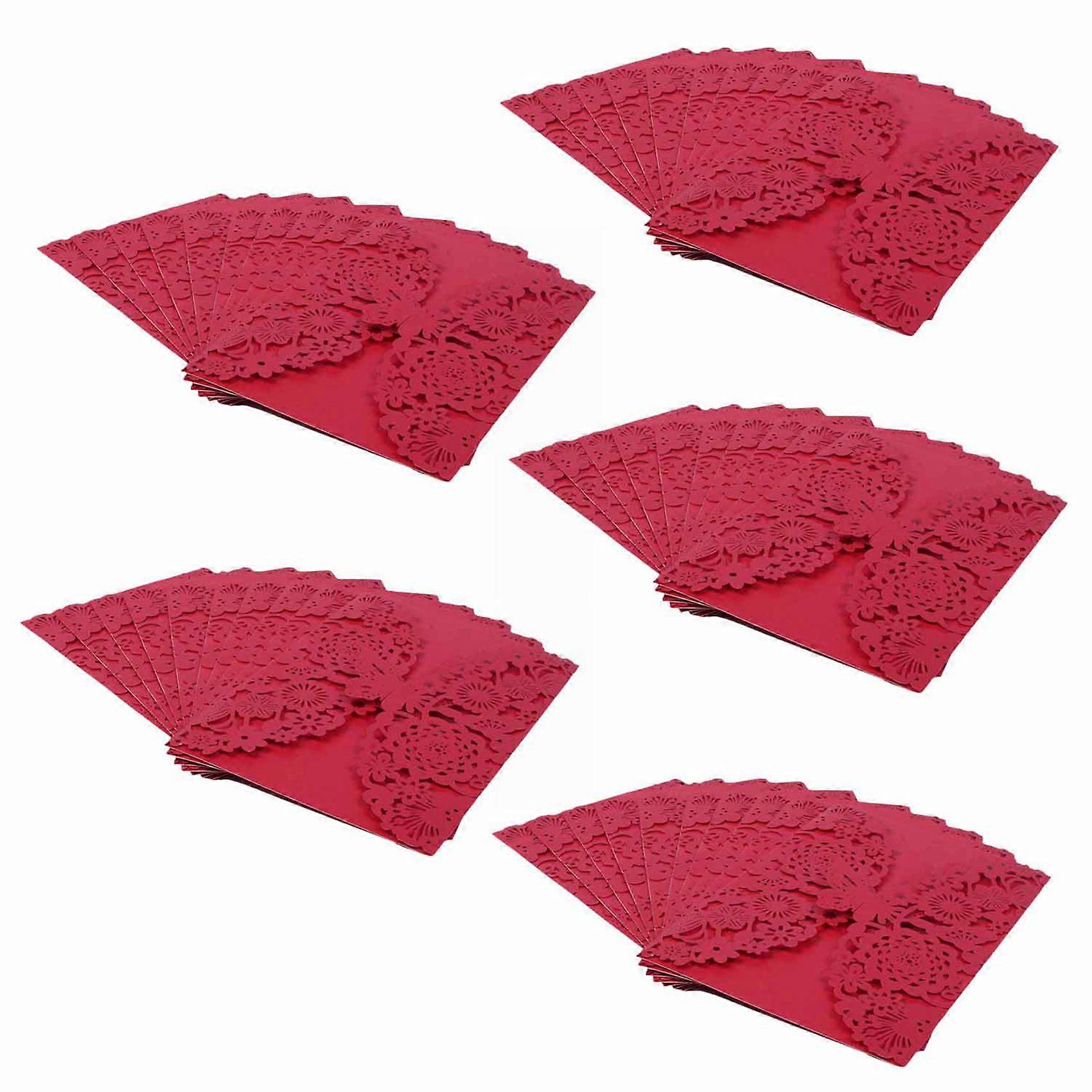 10Pcs/Set Delicate Carved Butterflies Romantic Wedding Party Invitation Card Envelope Invitations fo