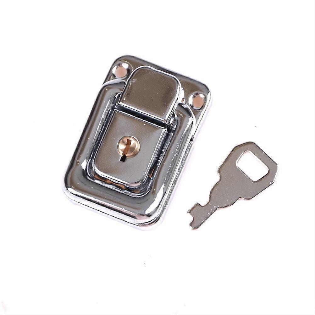 J402 Cabinet Box Square Lock With Key Spring Latch Catch Toggle Locks Hasp
