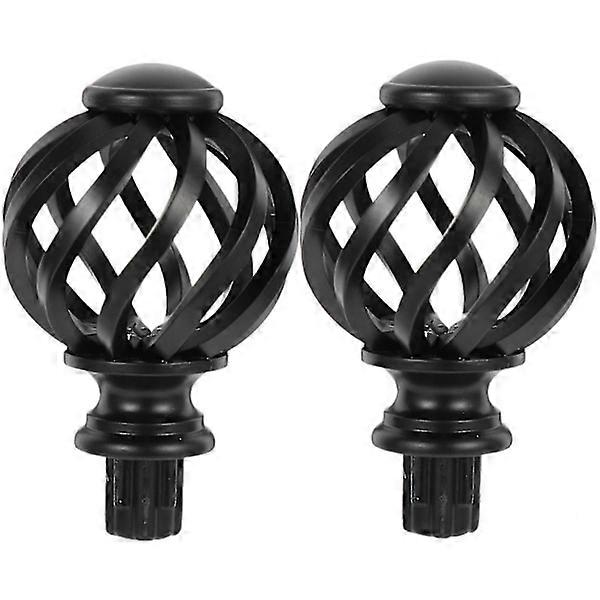 2 pcs Curtain Rod Finials Curtain Knobs End Pieces Curtain Rod Knobs