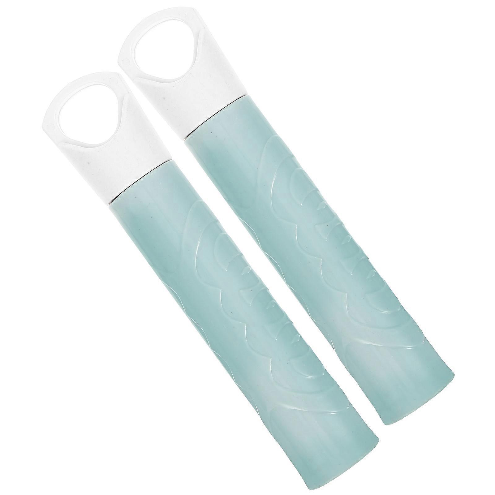 Replacement Grip Broom Handle End Caps Household Cleaning Accessories Sky-Blue 13.03X2.40X2.40cm Durable Use 2Pcs