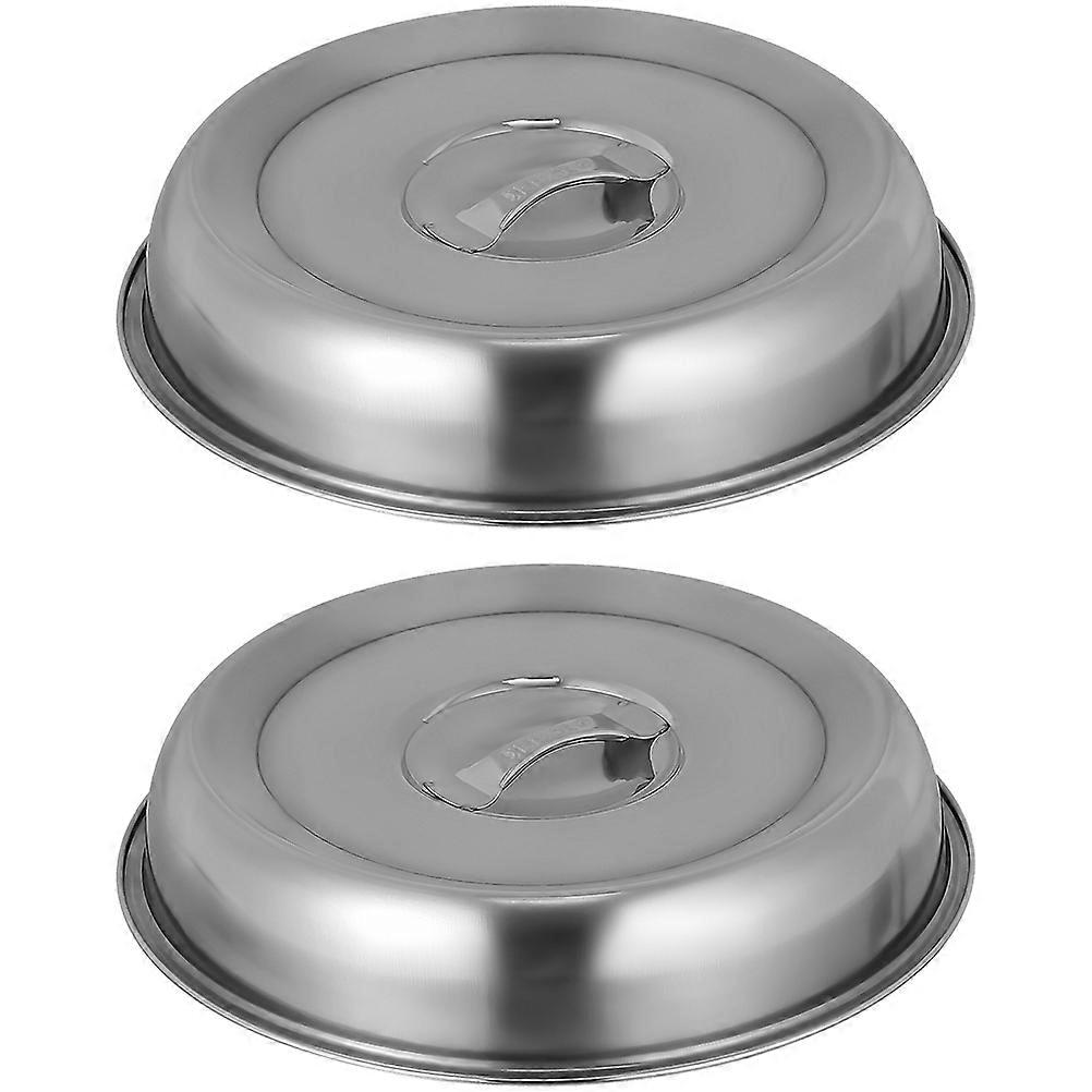Stainless Steel Food Covers for BBQ, Picnics & Camping – Keep Food Warm & Fresh – Kitchen Tool Set of 2