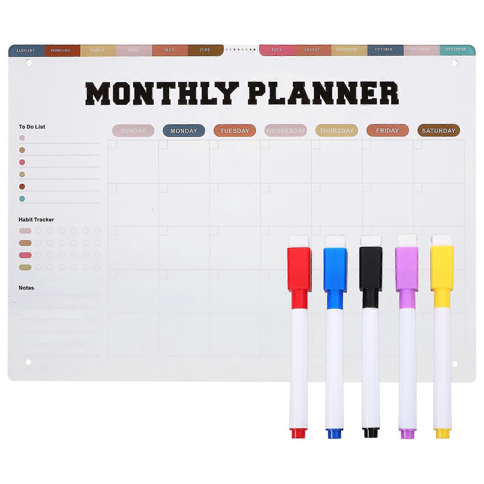 Dry Erase Magnetic Board Fridge Accessory Rectangular Reusable Family Transparent 1Set