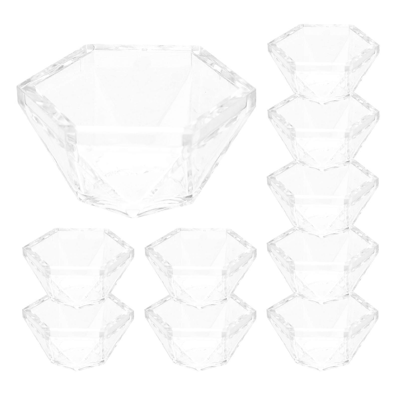 Crystal Sphere Acrylic Stand for Globe Stone Base Transparent Home Decor Storage Rack 10PCS