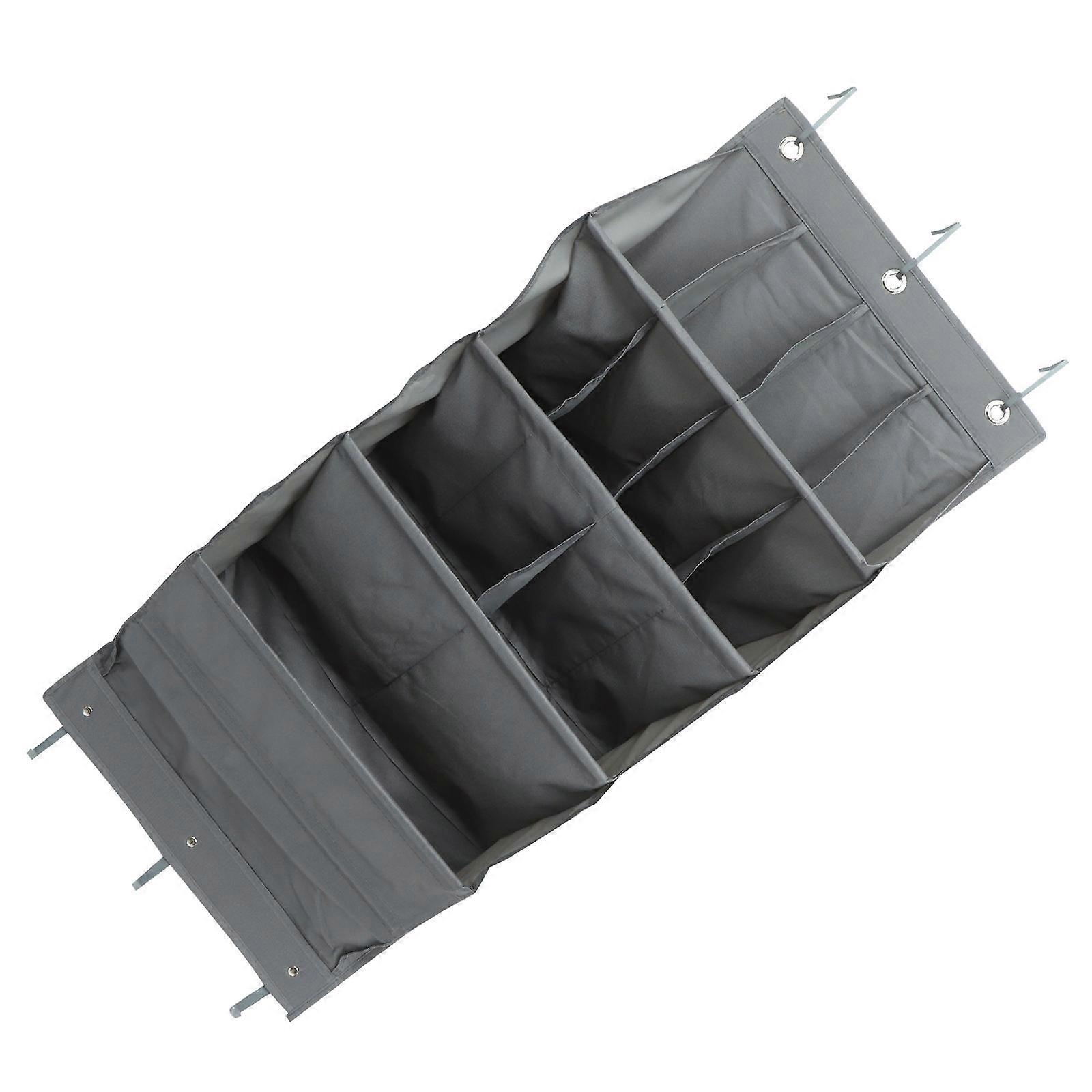 Grey Oxford Cloth Door Back Storage Bag for Home Use Multifunction Hanging Pouch 1 Set 6 Layers