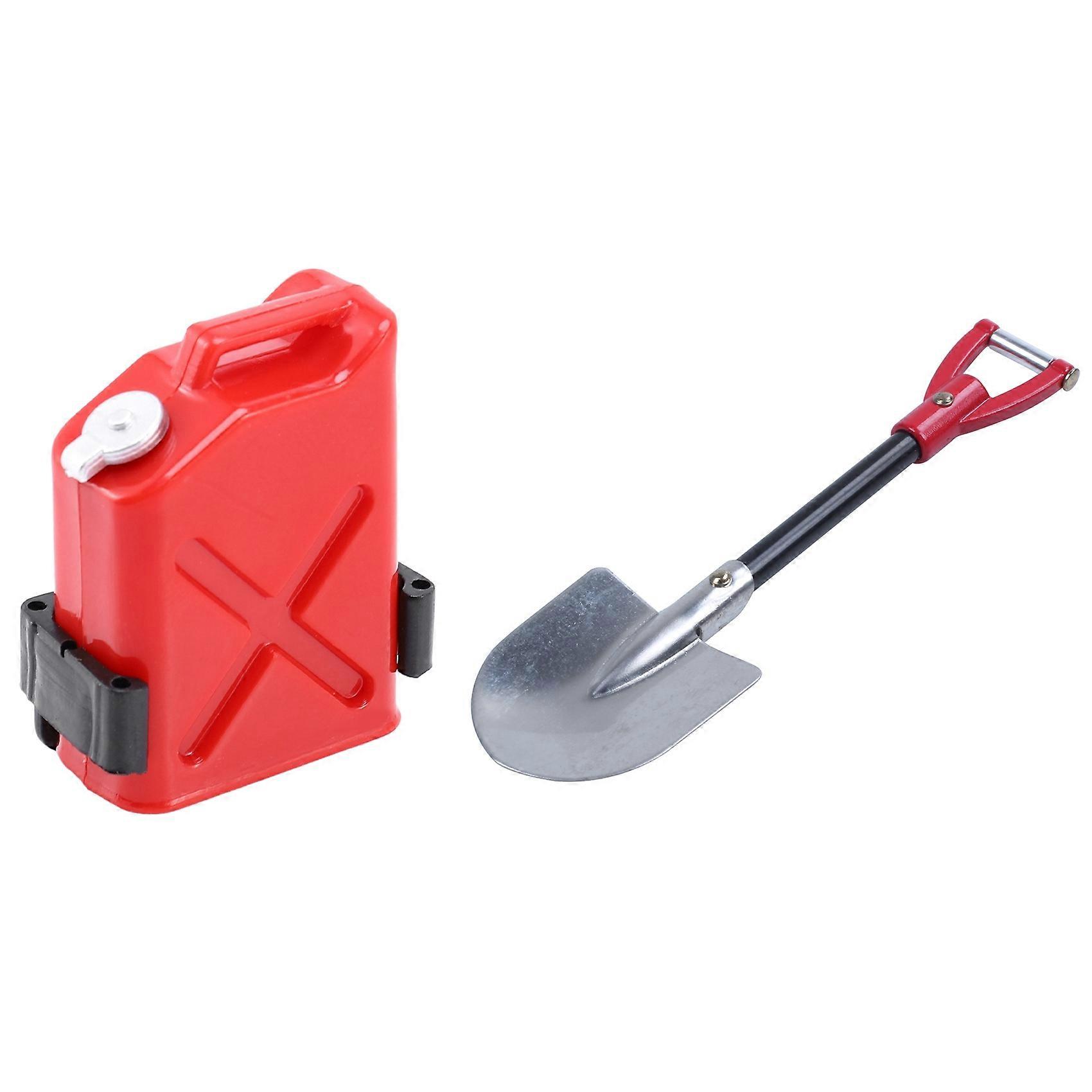 Shovel for RC D90 Crawler Car Decorative Tools with Mini Fuel Tank for CC01 Axial SCX10 90046