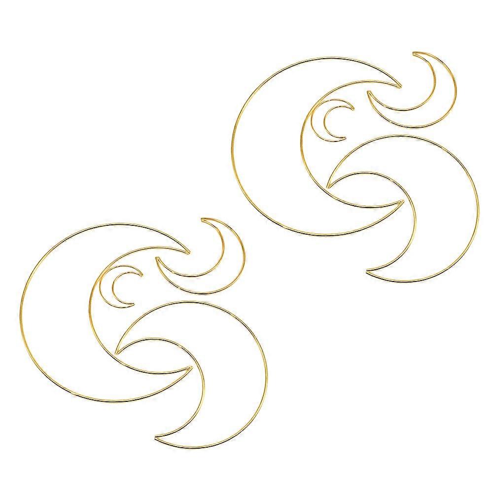 Golden DIY Dreamcatcher Frame Metal Craft Rings for DIY Projects Set of 8 Iron Hoops