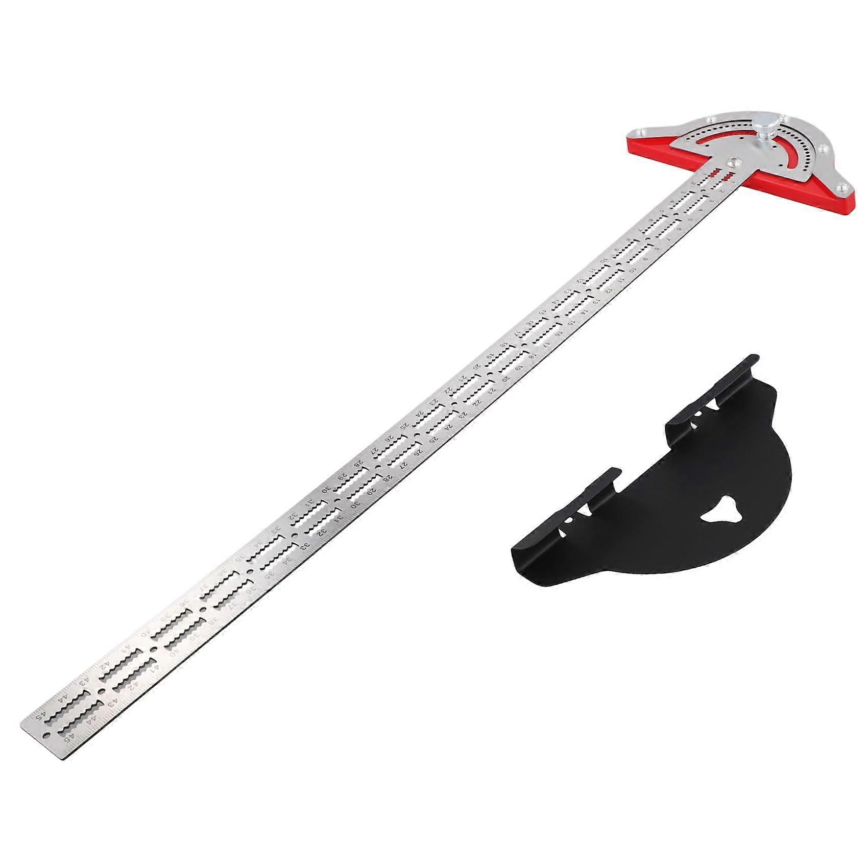 Edge Ruler Protractor Carpenter's Angle Finder Woodworking 45cm TSquare Measuring Tool