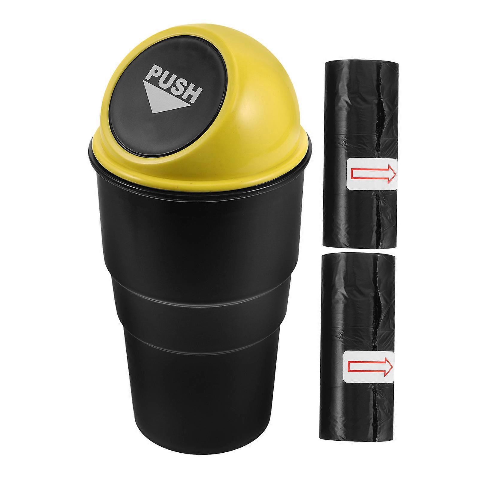 Mini Trash Can For Car With Lid Nonslip Design 19.50X10.00X6.20CM Automotive Use 1 Set