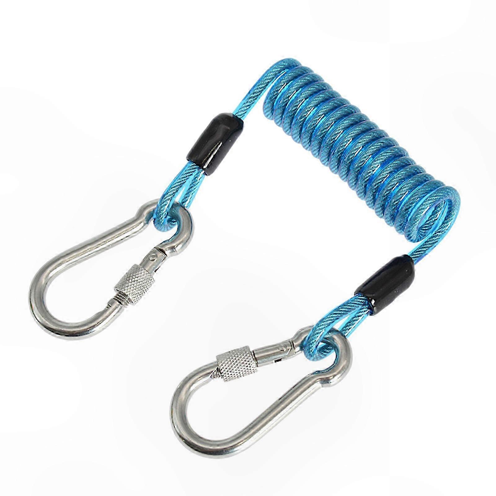 Divings Coiled Lanyard Quickly Release Clip Heavy Antilost Underwaters Spring Coiled Camera for Dive Light Transparent orange