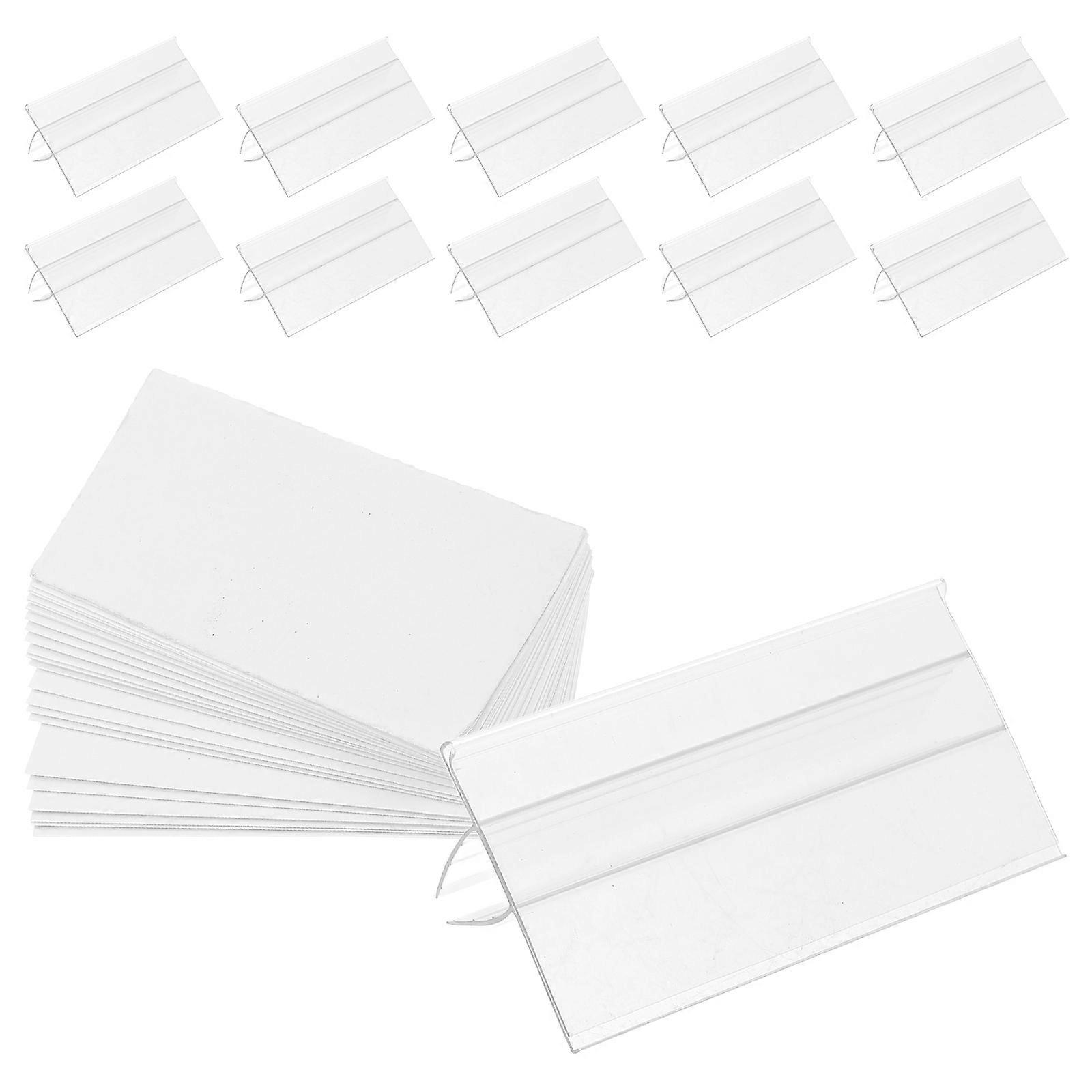 Cargo Shelf Label Clip Plastic Label Holders for Retail Display 50Pcs