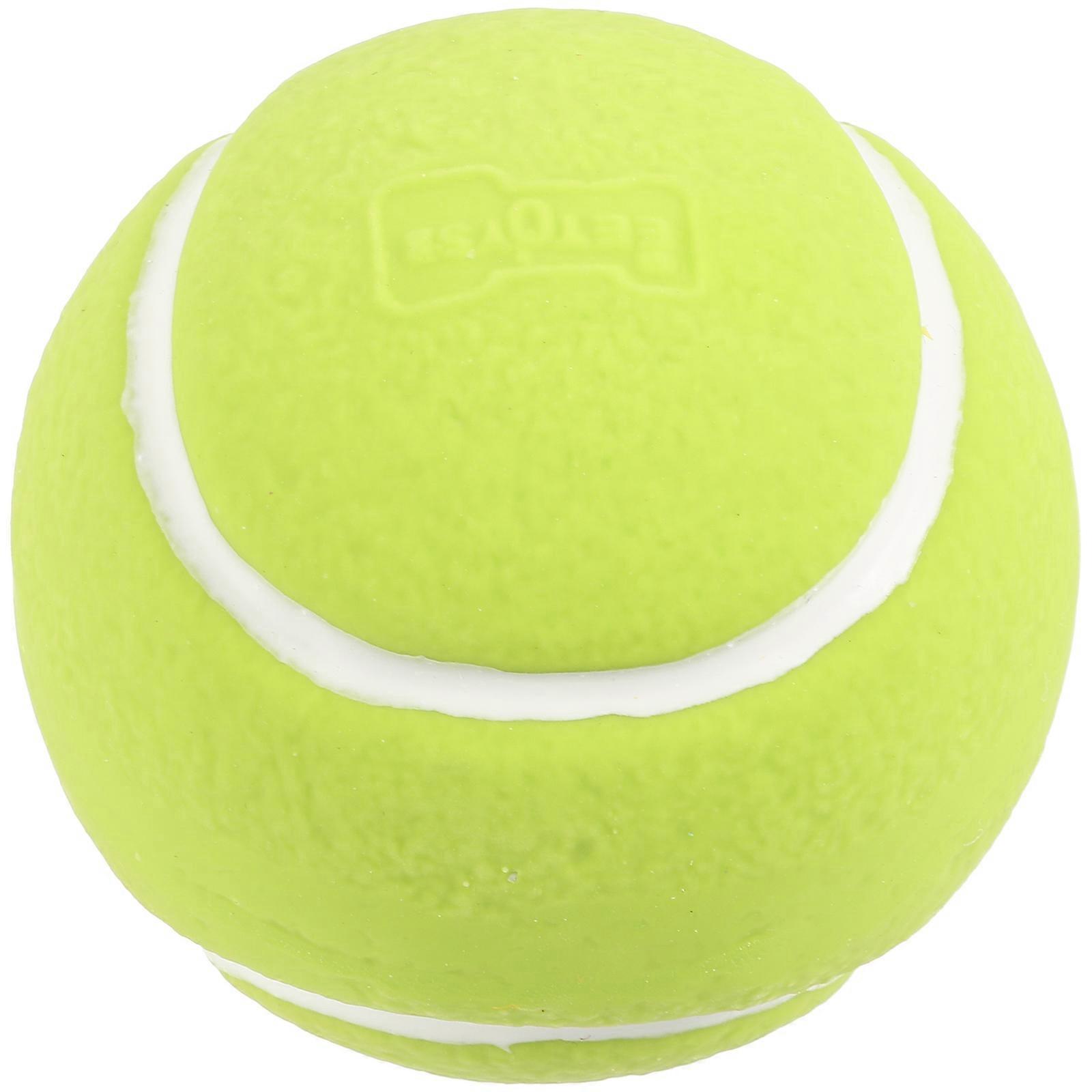 Light Green Rubber Squeaky Dog Ball Toy for Interactive Play and Chewing Fun