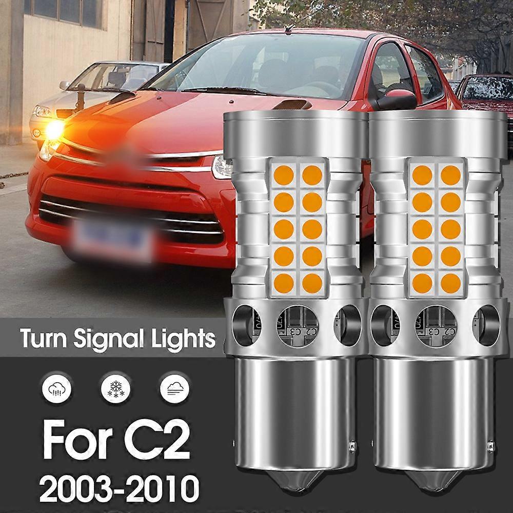 Canbus LED Turn Signal Light Lamp 2pcs Accessories For Citroen C2 2003-2010 2004 2005 2006 2007 2008 2009