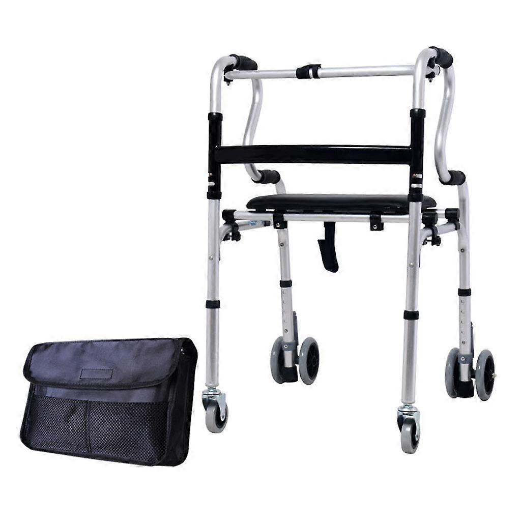 Walking frame for standing rehabilitation, cable pull for elderly with seat