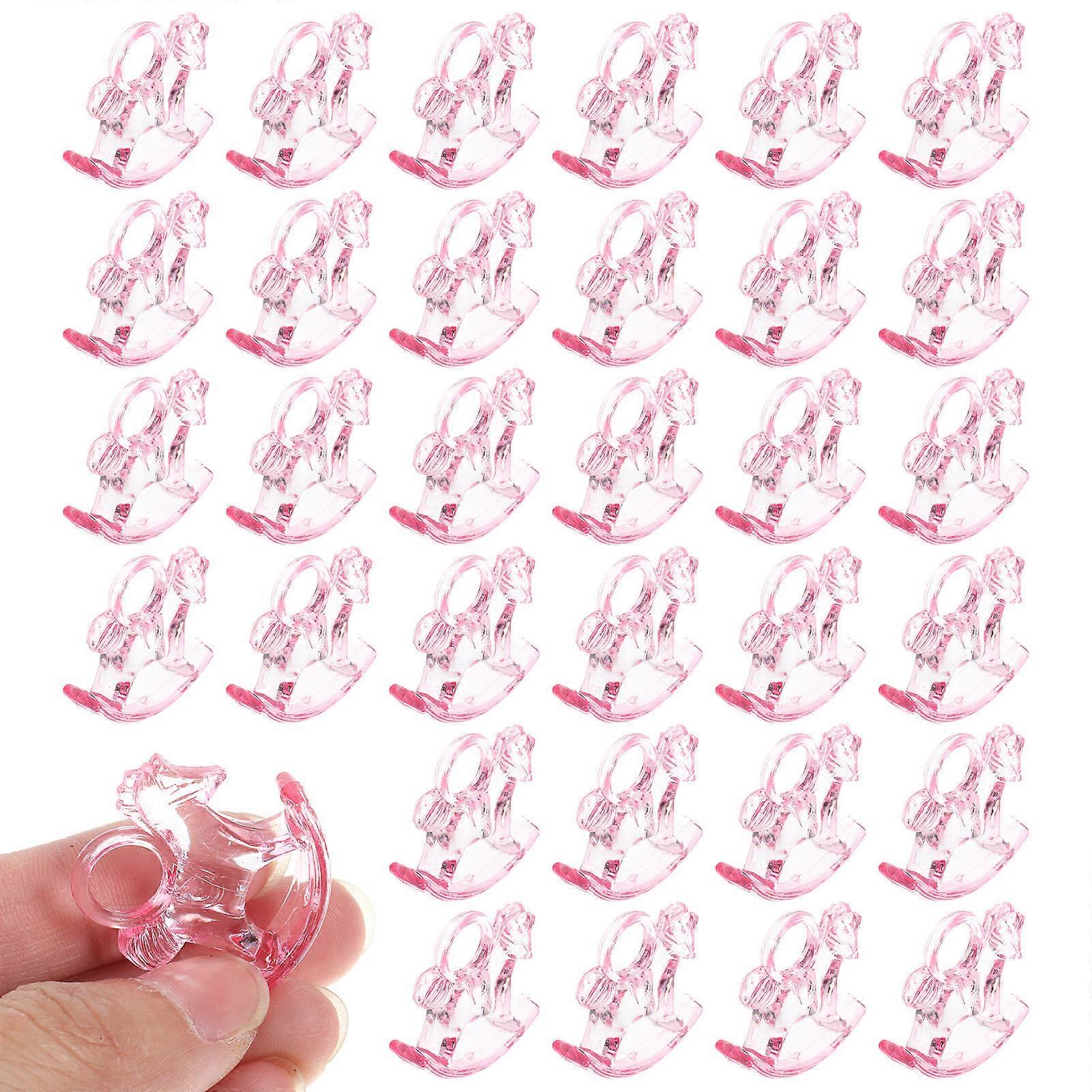 48Set Baby Shower Table Centerpiece Featuring Cute Ideal for Nursery Adornment in Pink Acrylic Material