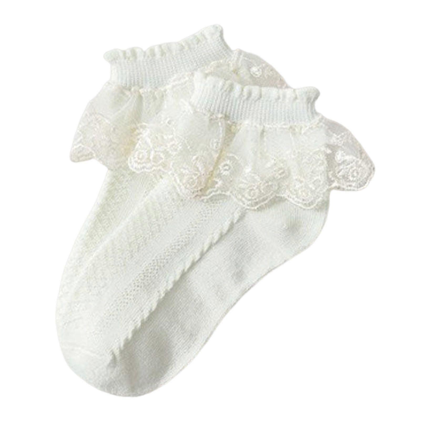 Girls Lace Ruffle Socks Baby Soft Cotton for Spring Autumn Summer Daily Wear Dancing Performance