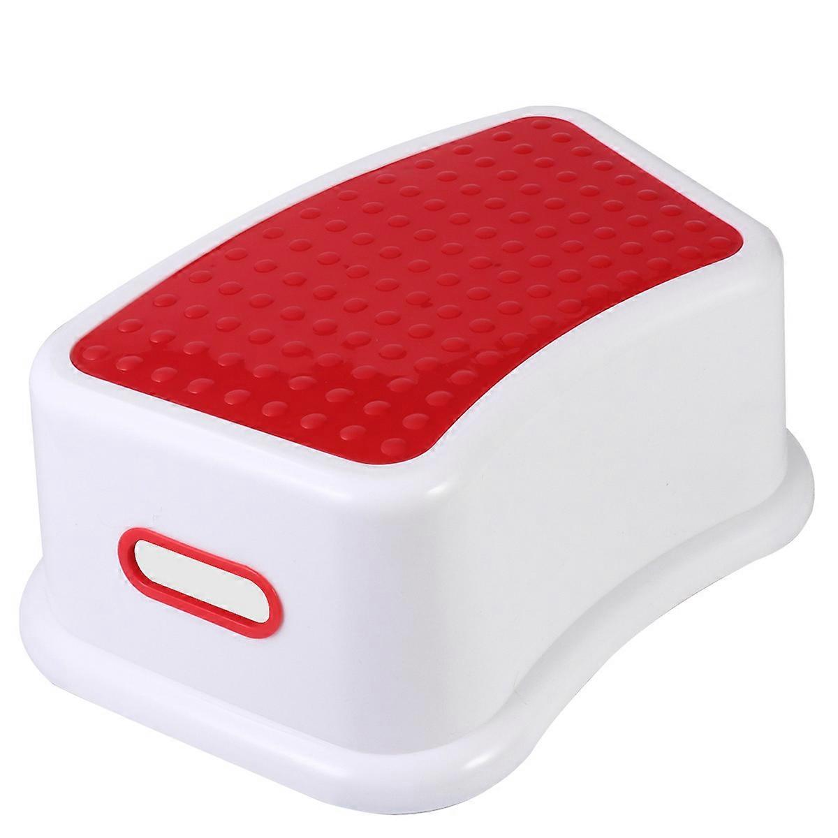 Square Toddler Helper Stool Lightweight Stool For Home Use In Kitchen Bathroom Red 1Pack
