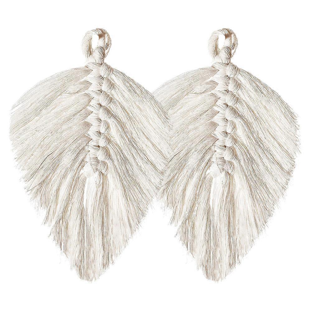 Handcraft Cup Pad Leaf Shape for Gift Giving White Tensile Function 2Pcs