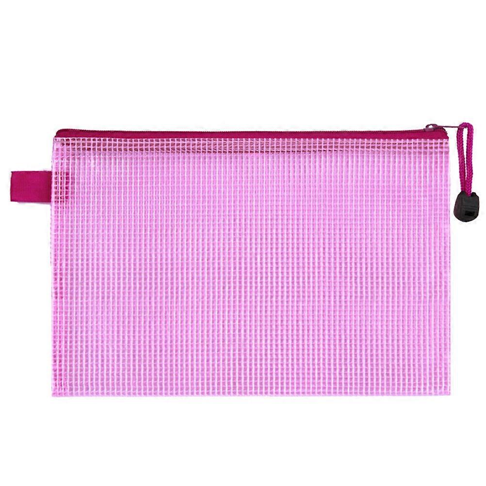 Zipper File Folder 6Pcs Document Bags Transparent Grid Ideal For Office Needs Home Use Features Secure Valuables With Material