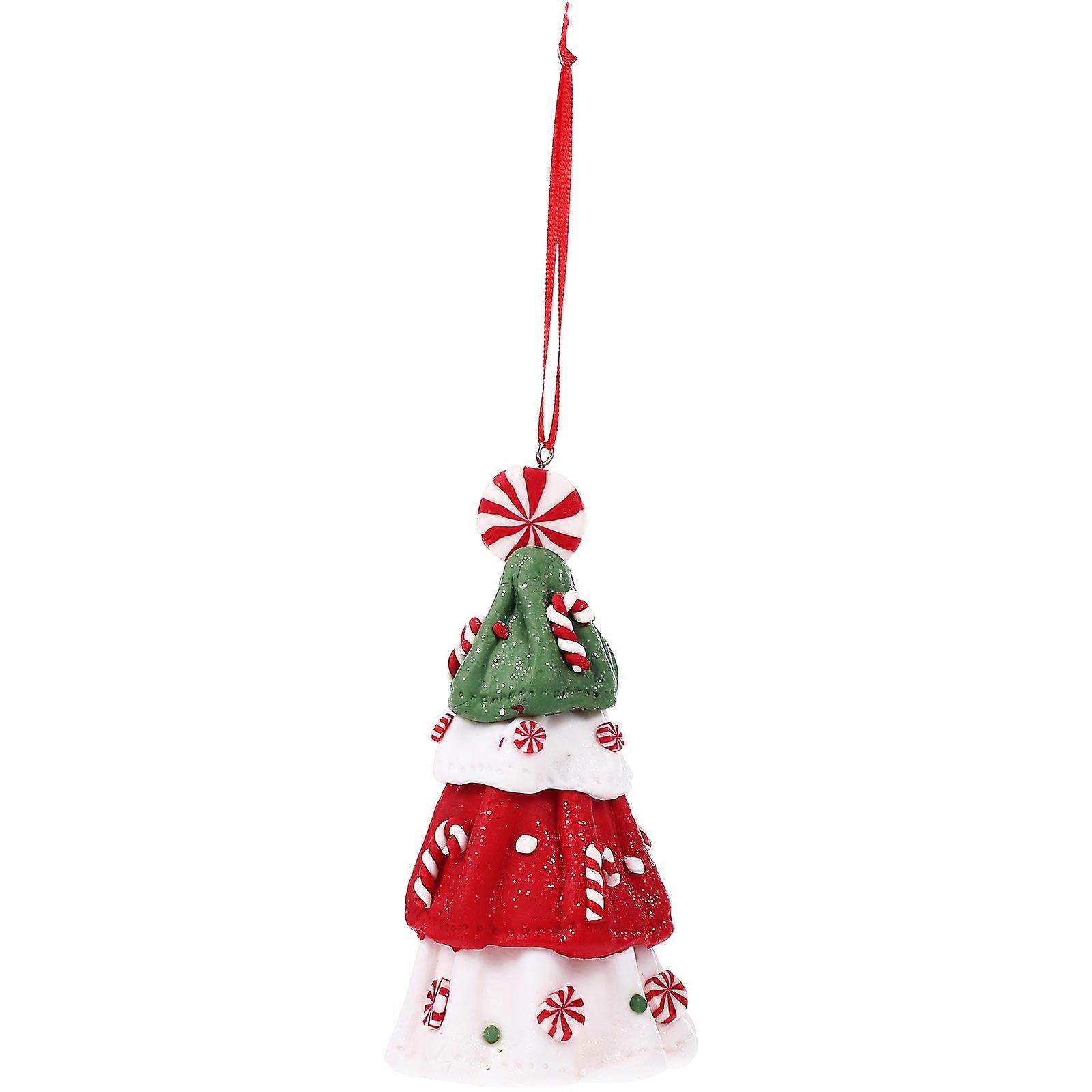 Tree Shaped Hanging Decor For Home Decoration And Christmas Parties 4.3x2.4x2.4in Cartoon 1Set