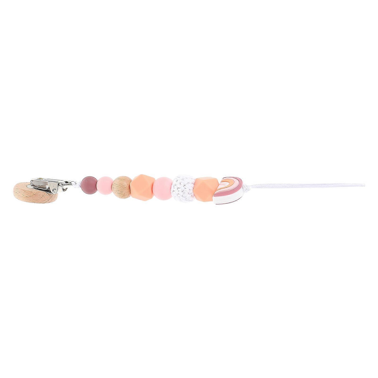 Silicone Dummy Holder 1Pc Ideal For Home Use Featuring Round And Chewing Aid Functionality Pink