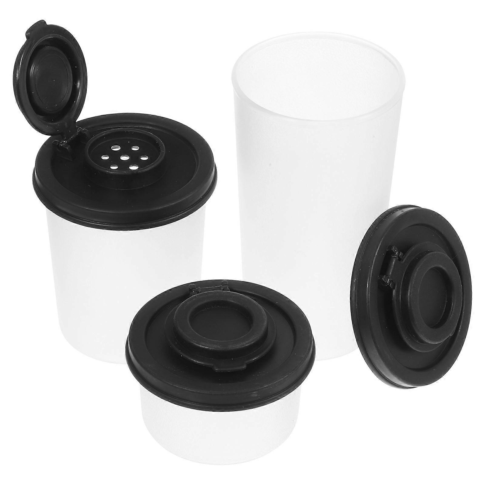 3Pcs Kitchen Spice Shaker Portable Condiment Storage Jar With Strong Construction Suitable For Camping Activities