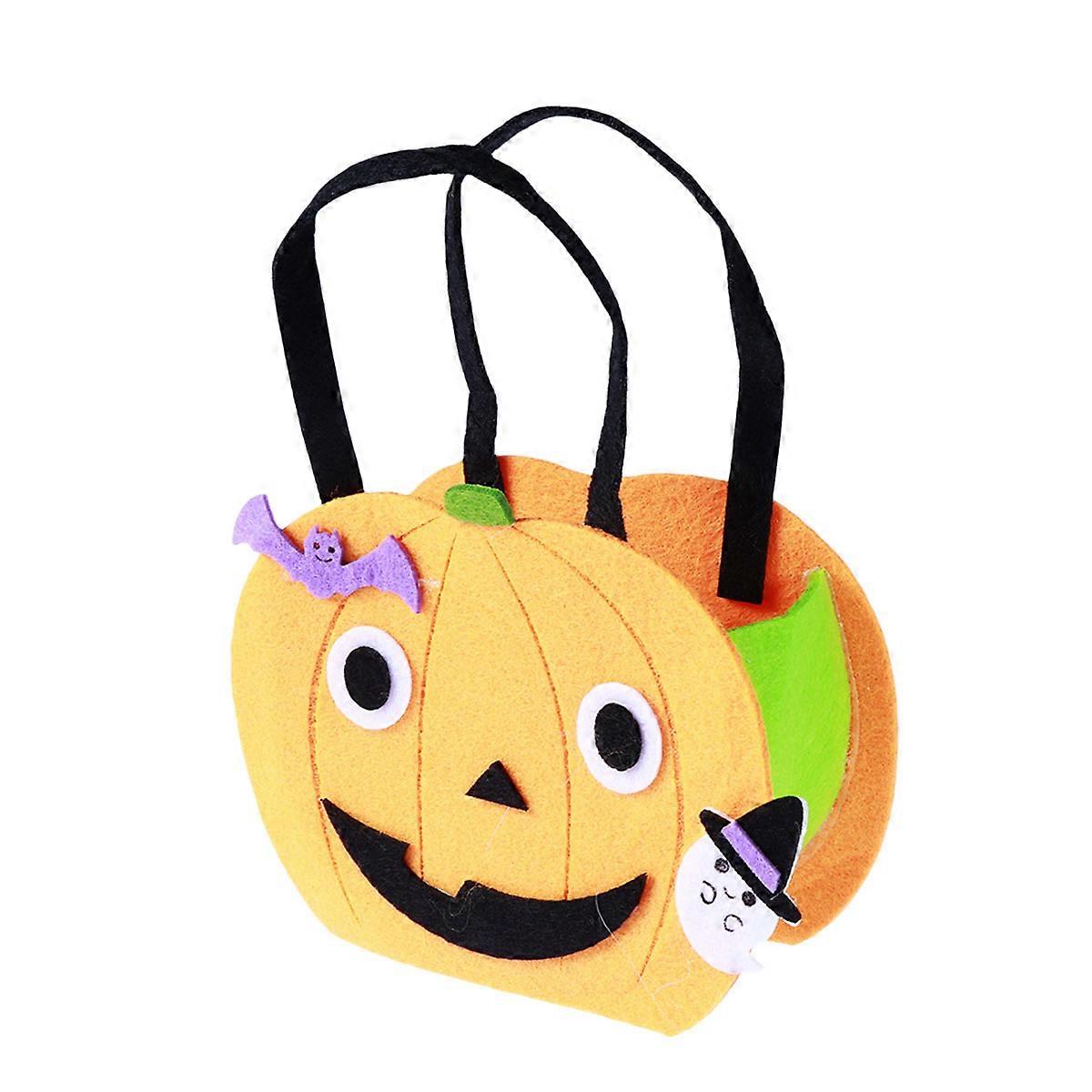 Halloween Party Favors Bags Pumpkin Handbag For Kids Trick Or Treat 19x14x8cm Storage 1Pack