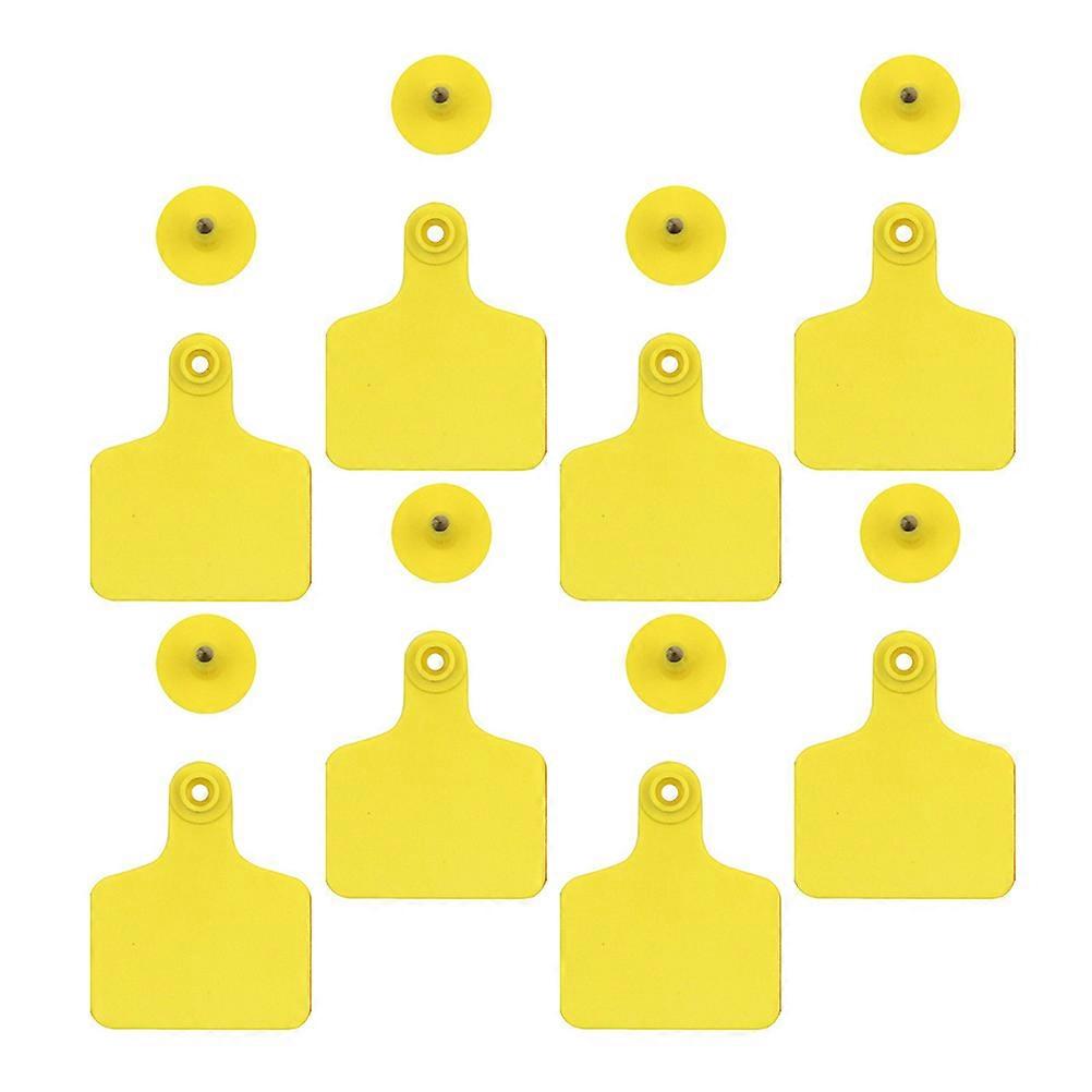 100pcs Durable Blank Cow Ear Tags for Livestock Identification – Flexible, Lightweight, Fade Resistant Tags for Sheep, Goats, Pigs, and Cattle