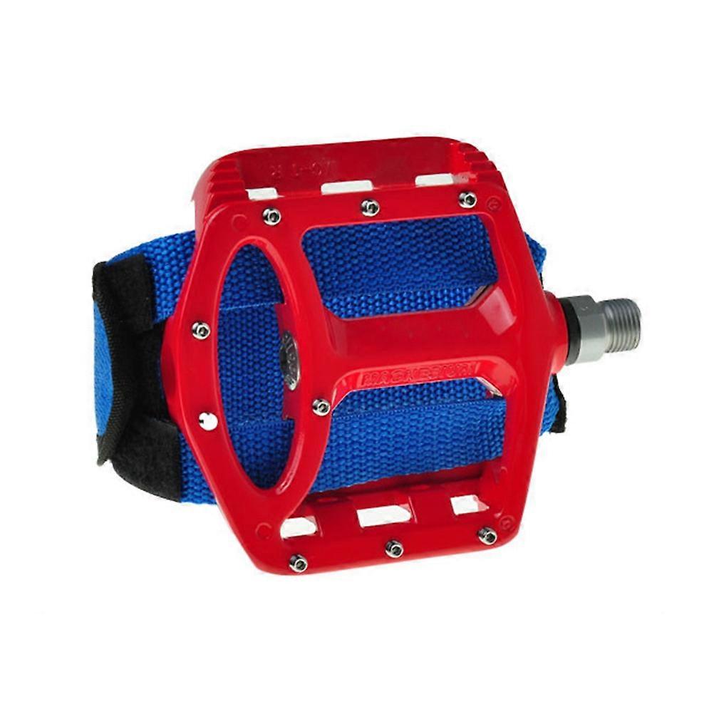 Firm Fixing Bicycle Pedal Bands With Adjustable Toe Strap Clips For Mountain Biking In Blue Color 2Pack