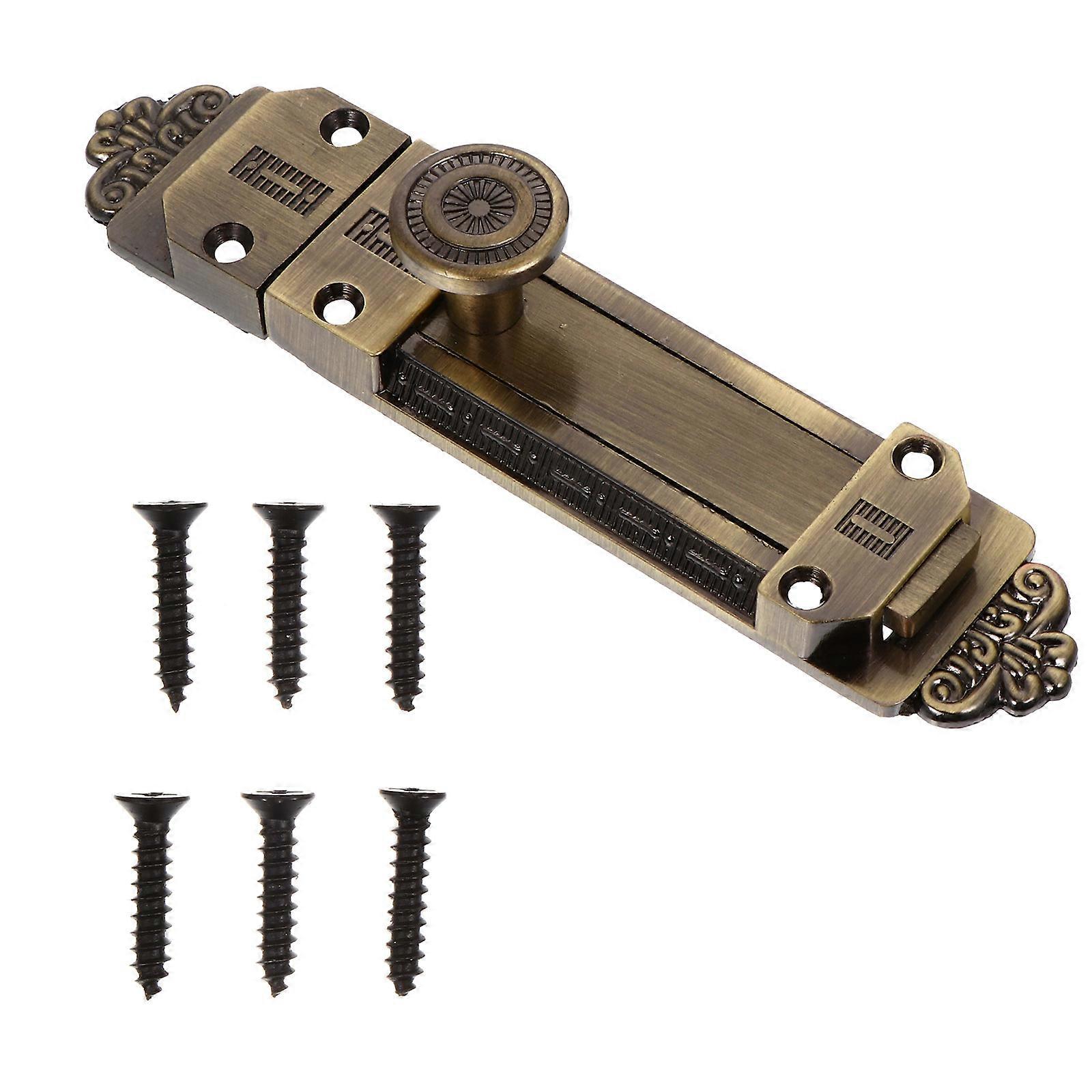 Rectangular Vintage Door Security Latch For Sliding And Gate Doors Made Of Zinc Alloy 1Pack