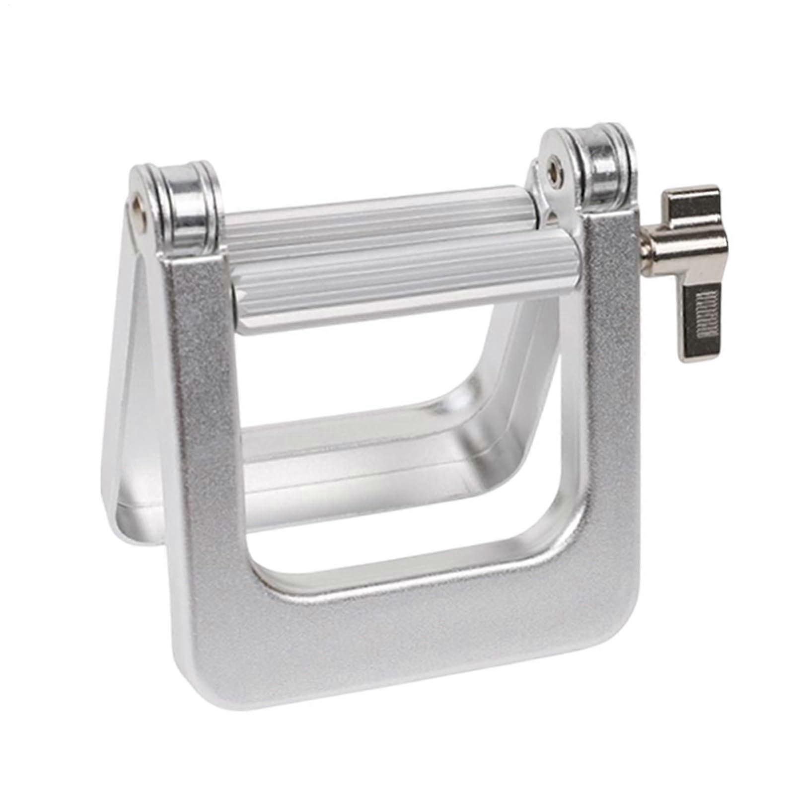 Toothpaste squeezer, aluminum dispenser, ergonomic design, efficient organizer, 11.5x10.5cm, black/white silver.