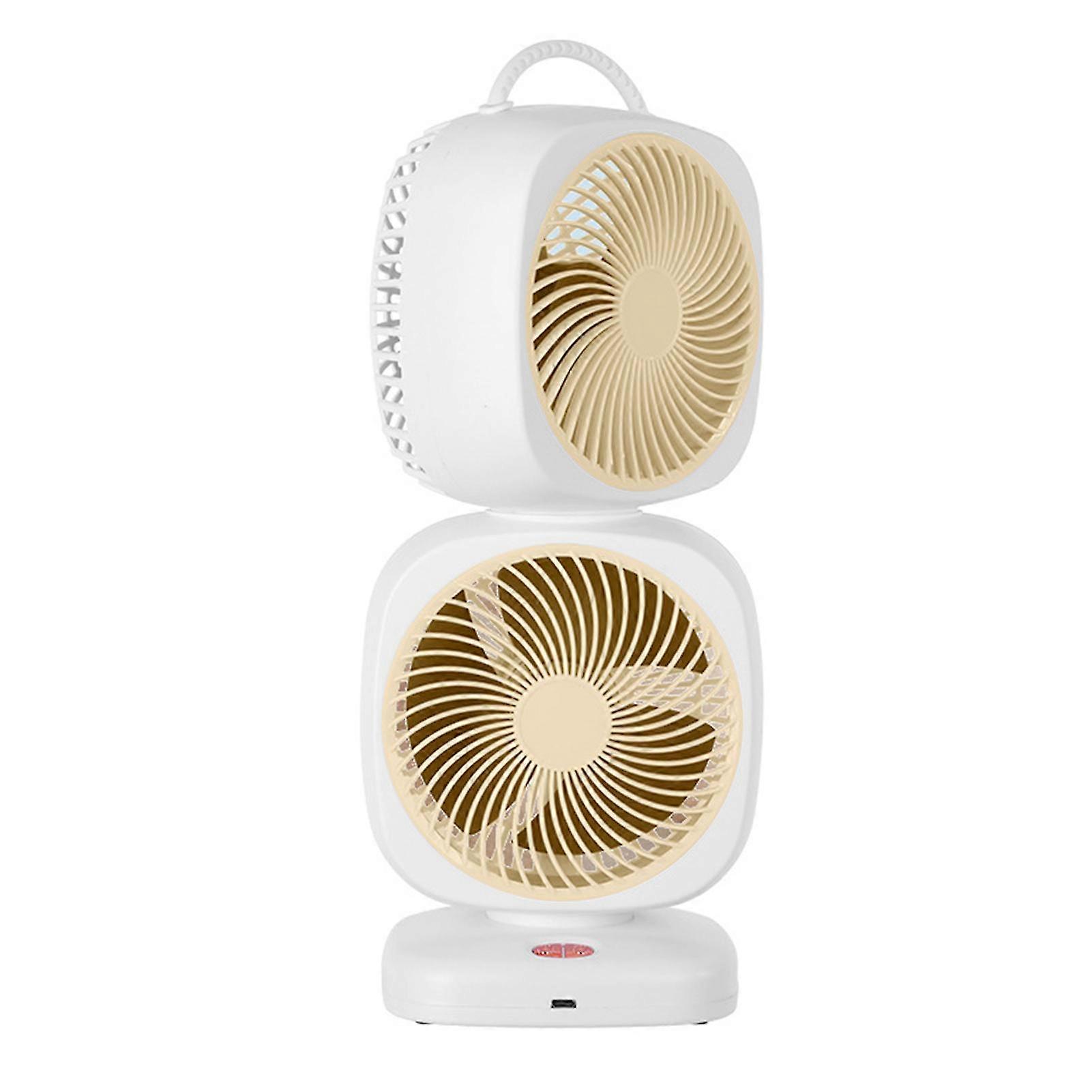 ホームオフィス寝室冷却用回転式充電式二層テーブルファン