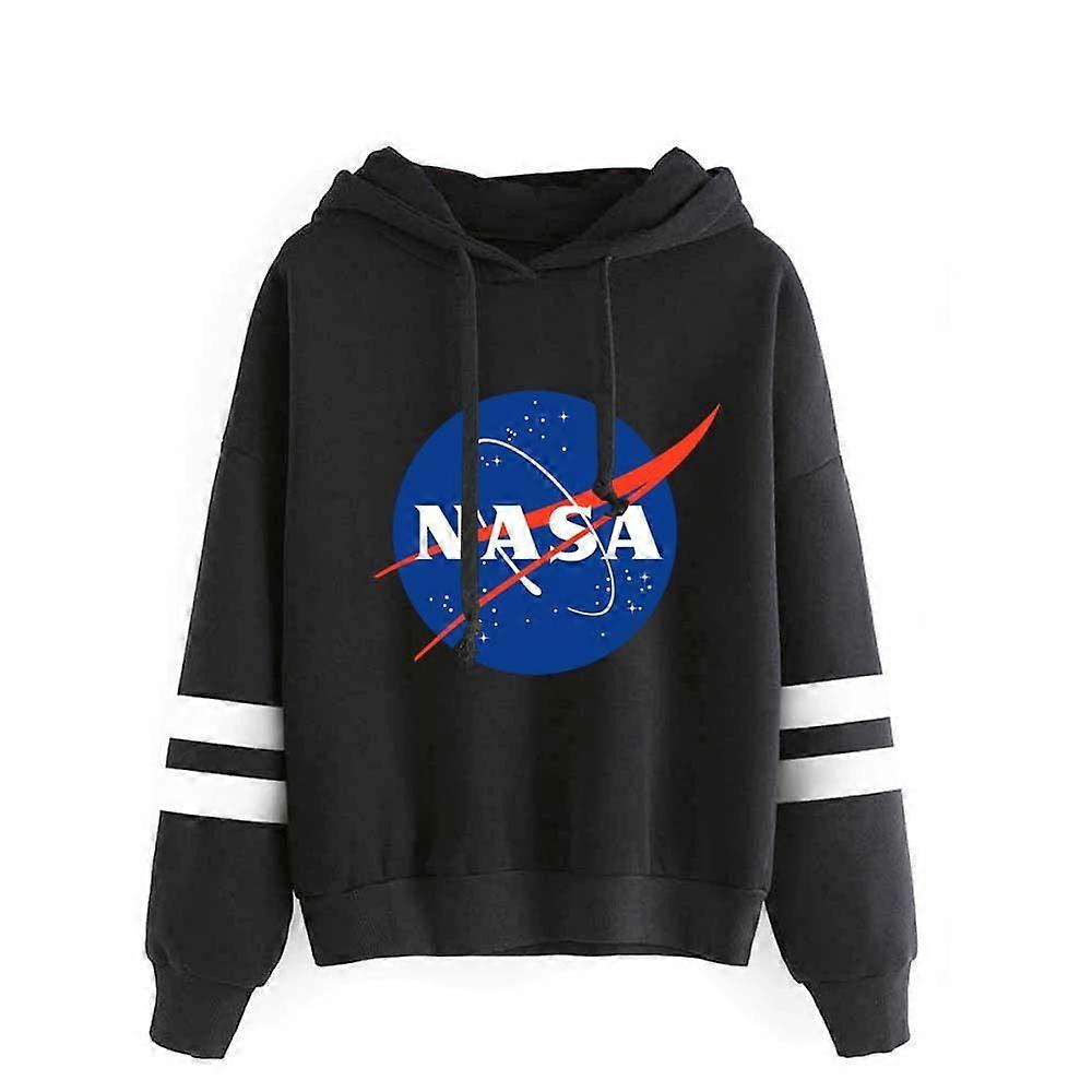 Nasa Space Printed Hood Genser Herre Og Dame Vår Og Høst Fritidssport Hooded Fleecefôret Topp