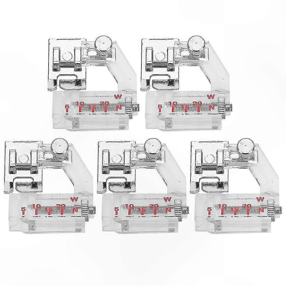 5-Pack Adjustable Sewing Machine Presser Feet with Bias Binder Attachment