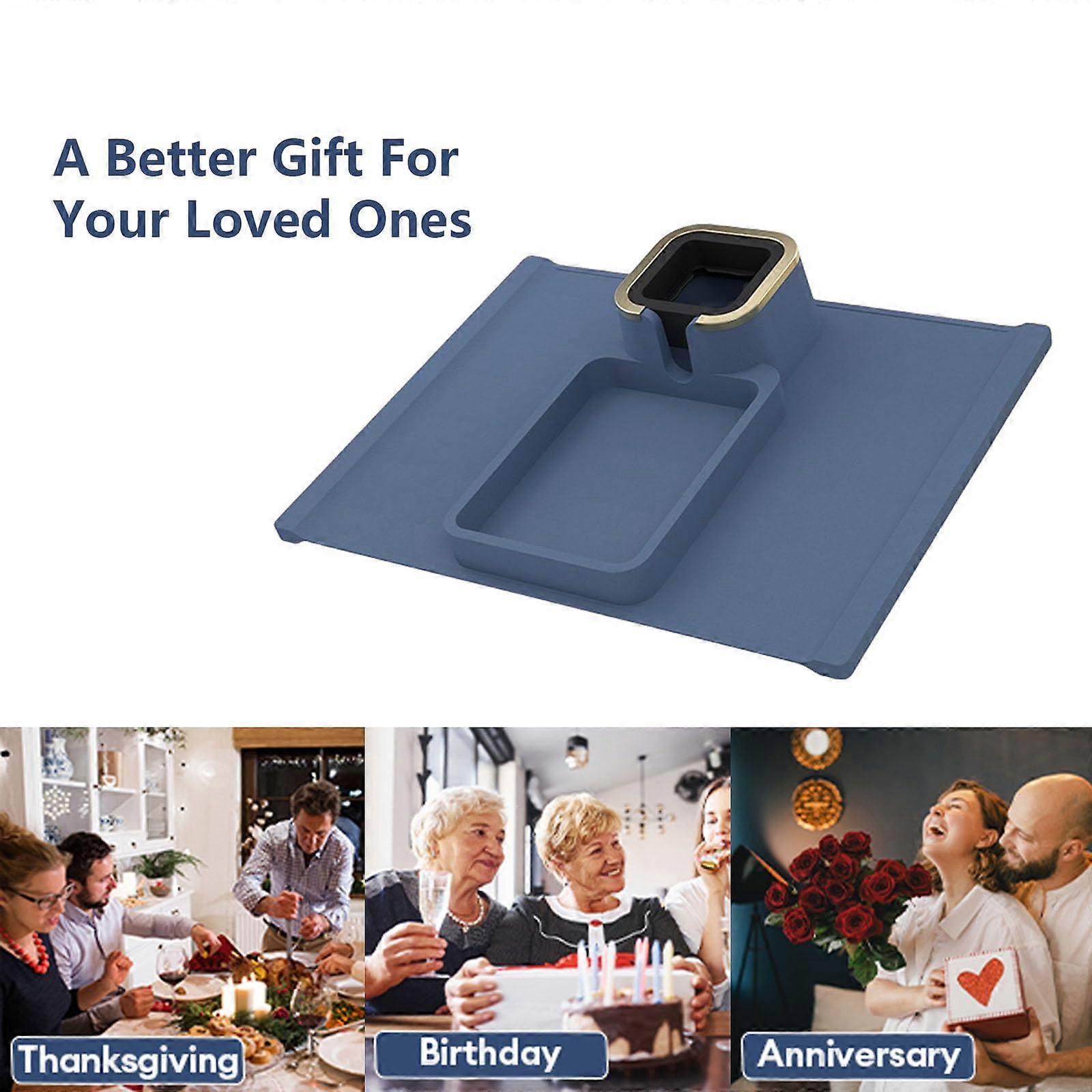 Silicone Sofa Armrest Tray, Couch Cup Holder, Couch Accessories Suitable for Recliner Storage Remote Controls, Snacks, etc,Black