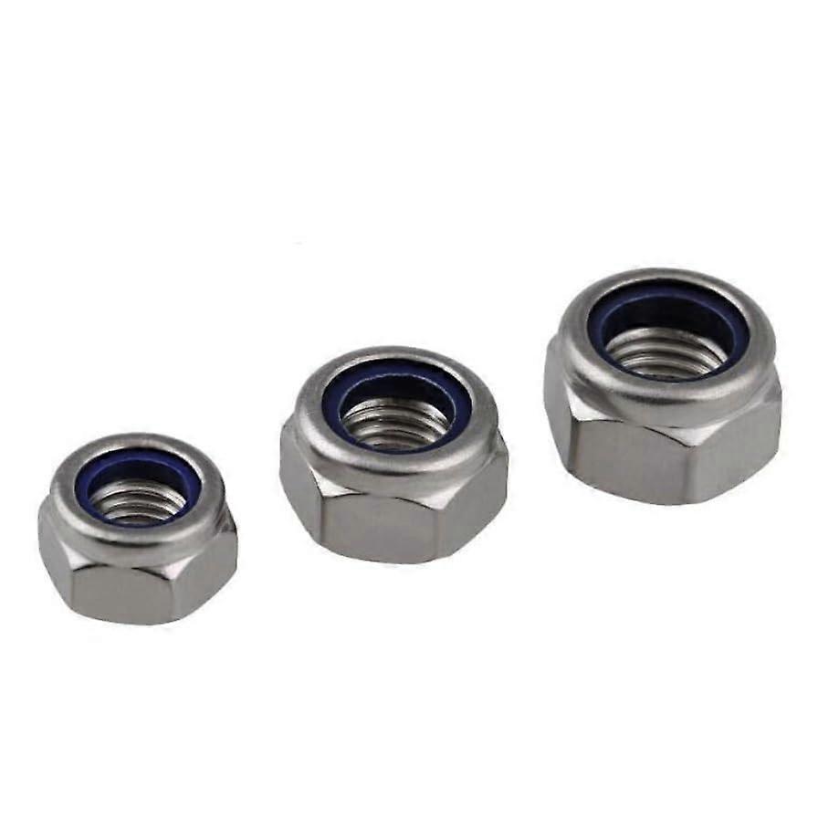 Pack of 20/50 DIN985 M2 M2.5 M3 M4 M5 M6 M8 Galvanized SelfLocking Nut Nylon Lock Nut Lock Nut Sliding Nut (Size: M4 50pcs)