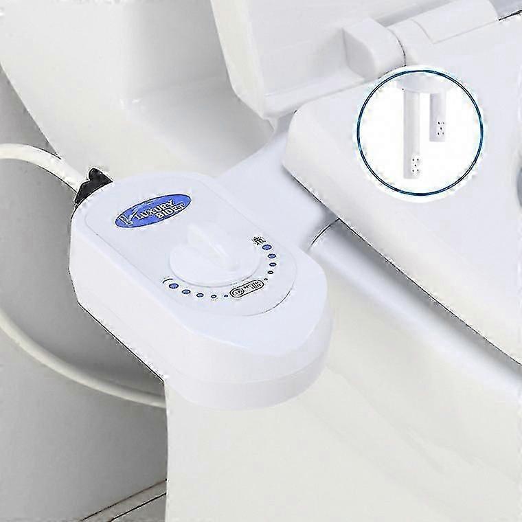 Non-Electric Bidet Attachment for Toilet with Adjustable Fresh Water Spray Nozzle