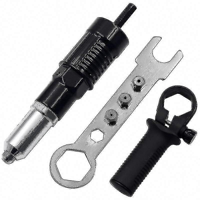 Electric Rivet Nut Gun - Cordless Riveting Tool with Drill Adapter for Insert Nuts