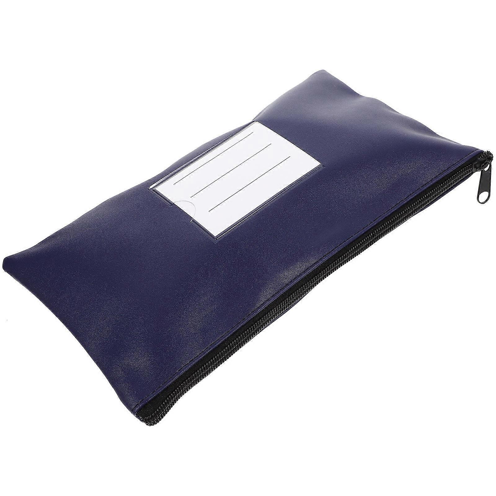 Here's a polished and professional product description based on your input:
**PU Money Bag with Zipper – Cash Envelope Wallet for Bank Deposits,