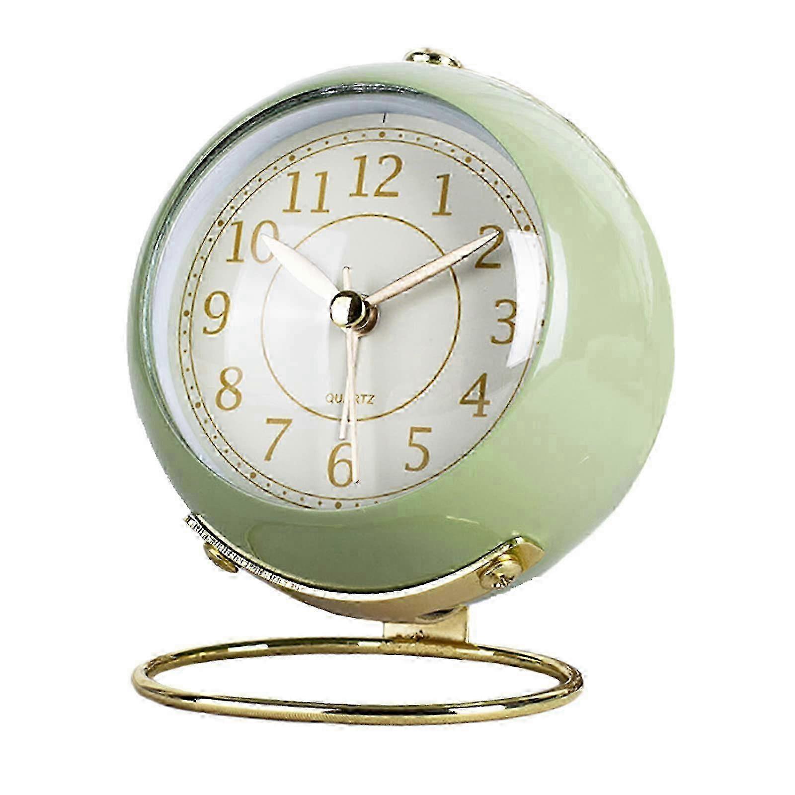 Silent Analog HD Glass Alarm Clock for Bedroom and Desk with Clear Display