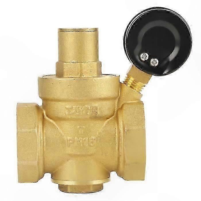 Adjustable Water Pressure Reducing Valve with Gauge and Flow Control for BSP DN32 Applications