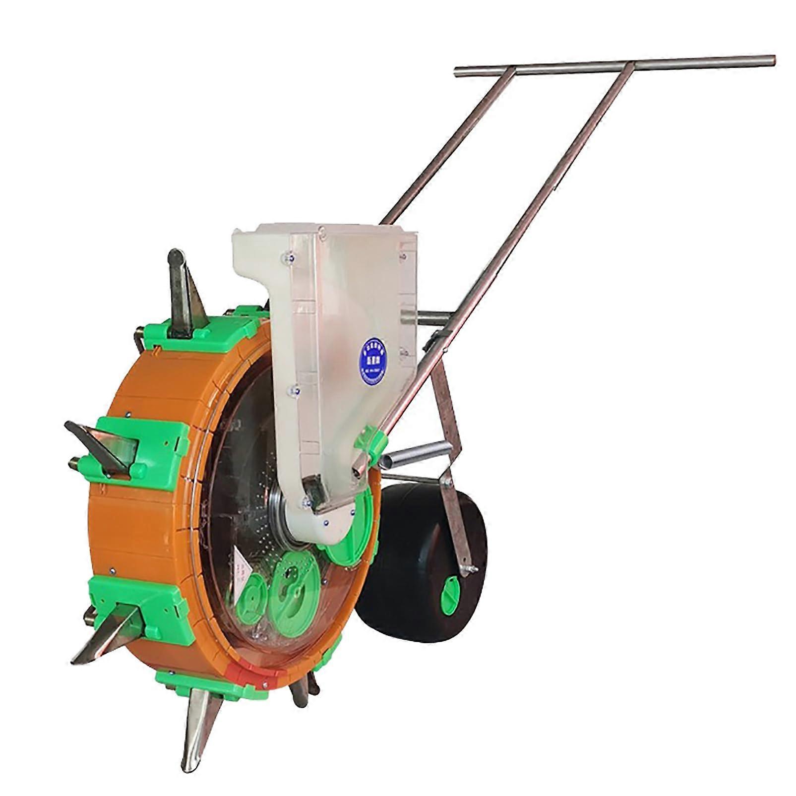 Push Vegetable Seeder Garden Planter Precision Broadcast Spreader Single Row Vegetable Push Seeder for Corn Beans Cotton Peanut 8 Mouths
